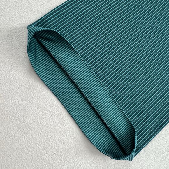 Lululemon Women Rest Less Pullover Colour Rib Green Jasper Oceanic Stripe Top - Picture 5 of 9